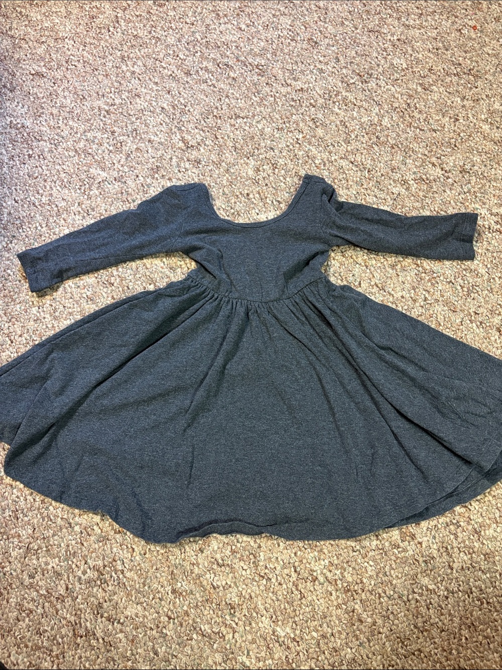 Girls' Long Sleeve Charcoal Twirl Dress Alice and Ames size 5
